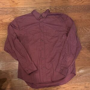 Old navy everyday shirt regular fit - maroon polka dot XL